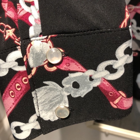 dressbarn chain print blouse 2X - Picture 5 of 9